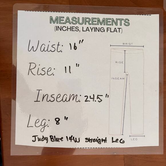 Judy Blue Cropped Jeans 14W Straight Leg Slit Hem Western Coastal Cowgirl - Picture 2 of 8